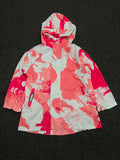 Pink Abstract Print Hooded Rain Jacket | Lightweight Zip-Up Windbreaker