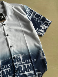 Men’s Urban Graphic Print Short Sleeve Casual Shirt