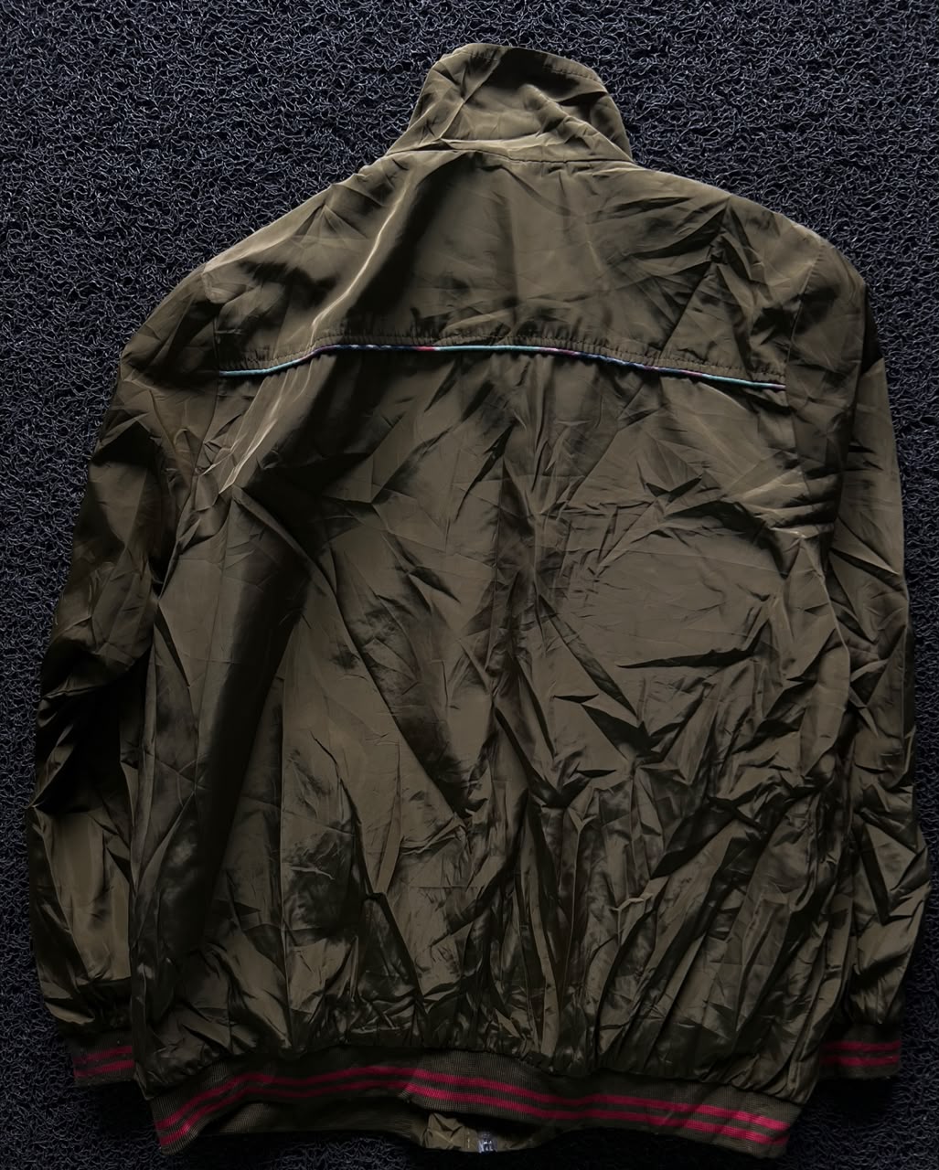 Vintage Windbreaker Jacket with Plaid Trim – Thriftwear