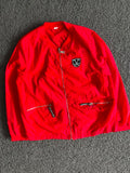 Vintage Red Lightweight Bomber Jacket – Full Zip Streetwear Windbreaker