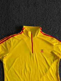 Vintage Yellow E-Sports Quarter-Zip Athletic T-Shirt