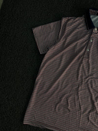 Men’s Lisha Striped Polo T-Shirt with Contrast Collar