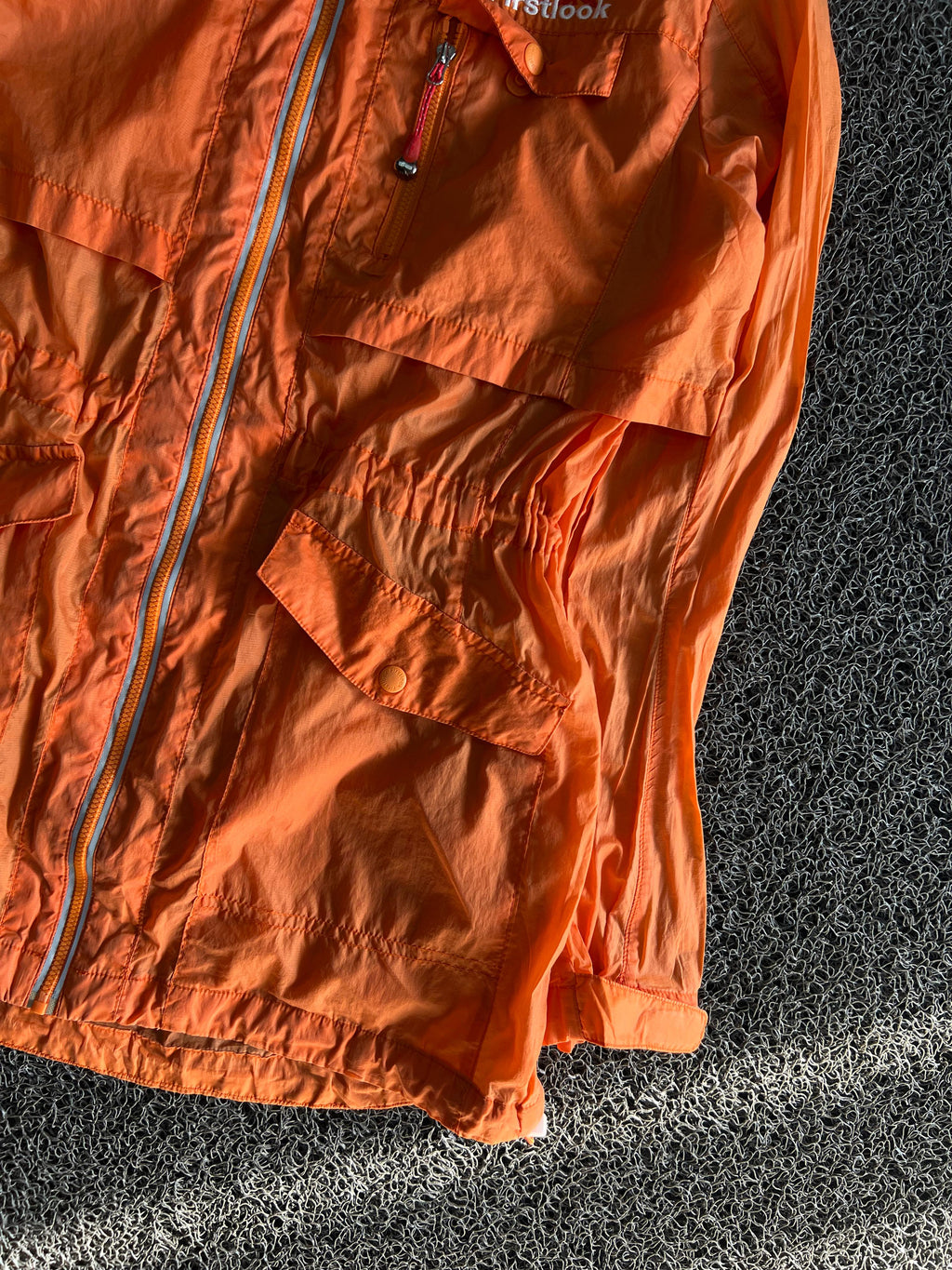 Firstlook Orange Lightweight Utility Windbreaker Jacket