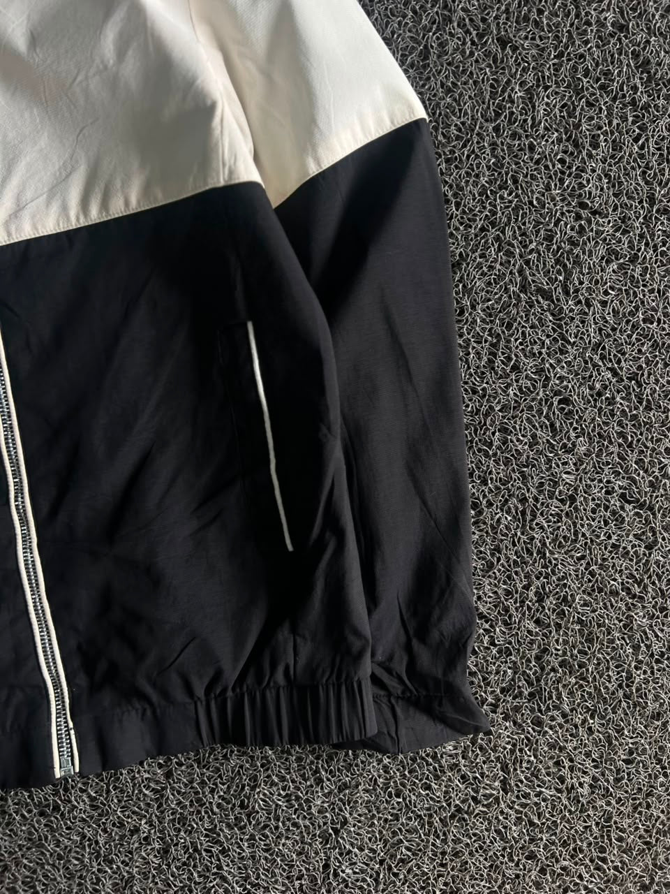 Fashion Raw Colorblock Zip-Up Jacket | Stand Collar Casual Windbreaker