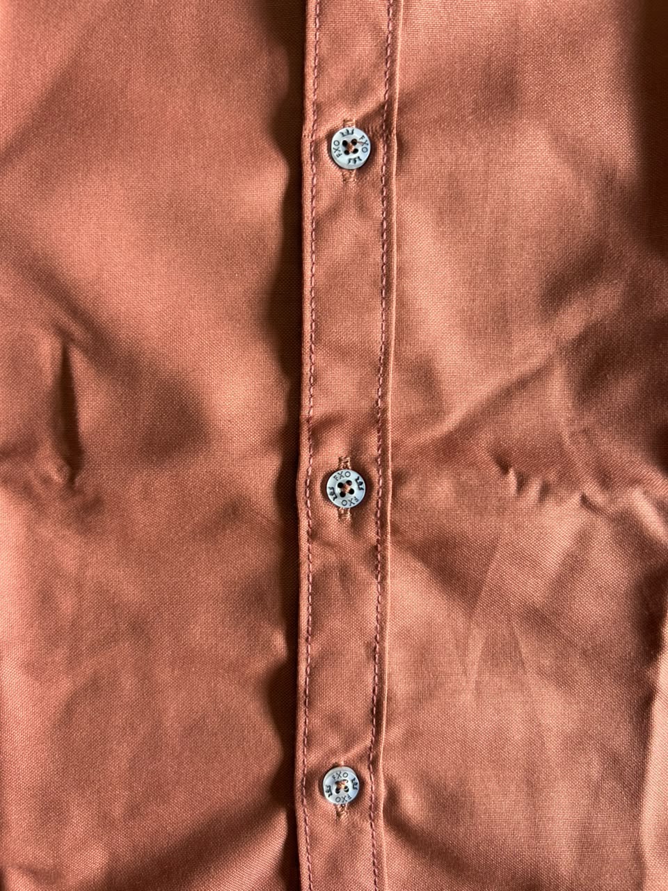 FXD Men's Peach Long Sleeve Button-Up Work Shirt