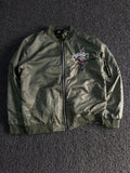 Men's Embroidered Bomber Jacket – Lightweight Zip-Up Casual Outerwear