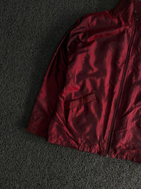 Vintage Full-Zip Windbreaker Jacket with Embroidered Logo