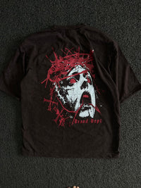 Brand Dept Graphic Skull Back Print T-Shirt