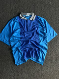 Blue Color Block Pocket Polo T-Shirt