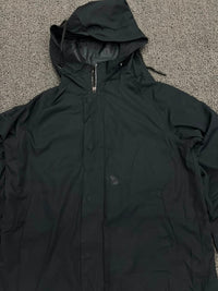 Black Hooded Utility Parka Jacket