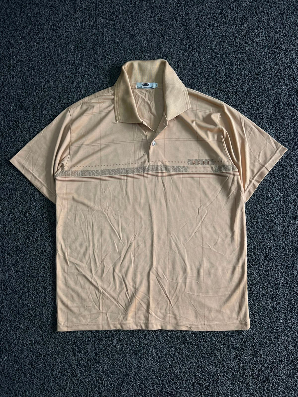 Vintage BOSS Striped Polo Shirt | Classic Short Sleeve Golf Tee