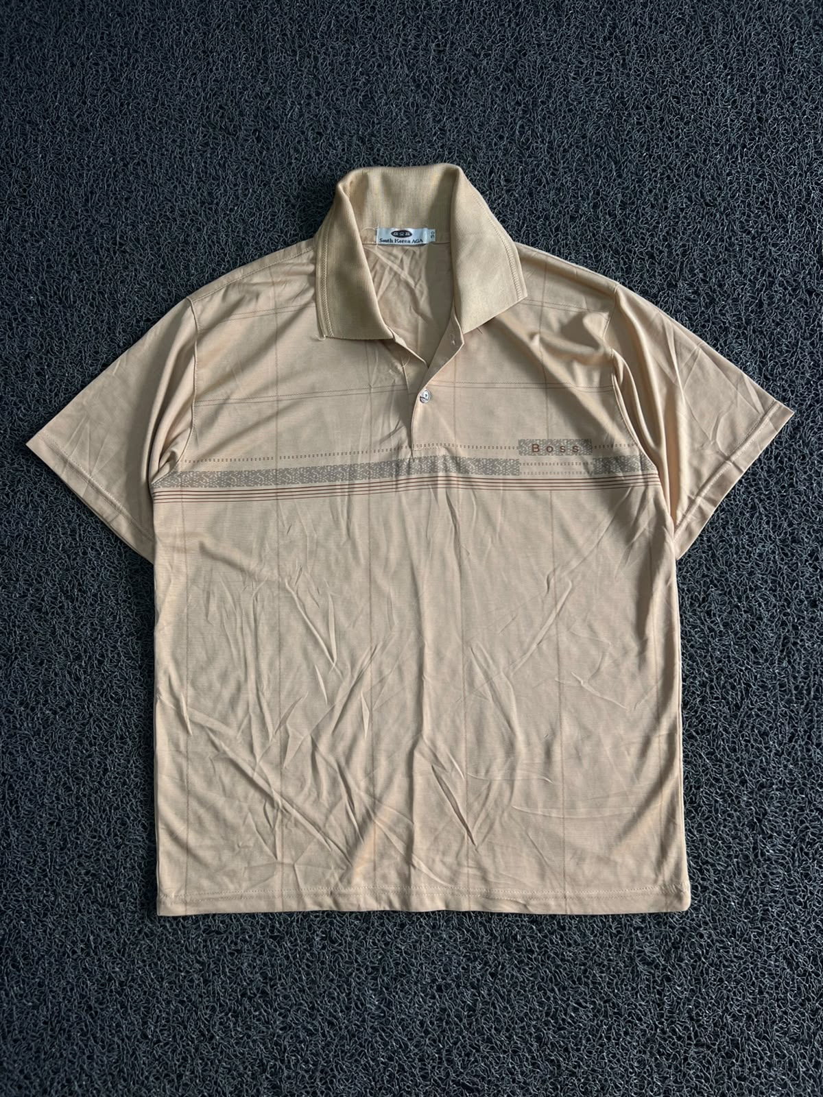 Vintage BOSS Striped Polo Shirt | Classic Short Sleeve Golf Tee