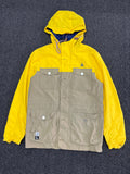 Le Coq Sportif Yellow & Khaki Hooded Utility Jacket – Lightweight Outdoor Windbreaker