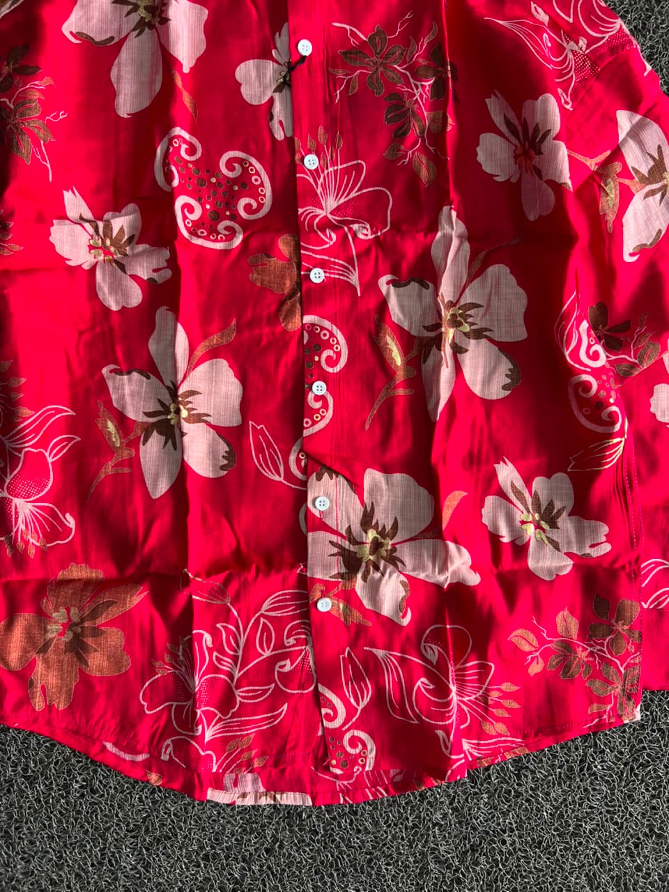 Floral Button-Up Shirt – Long Sleeve Tropical Casual Shirt