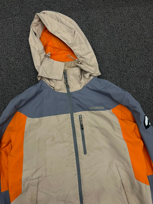 361 Outdoor Colorblock Hooded Waterproof Hiking Jacket