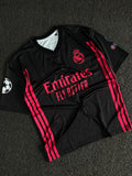 Real Madrid 2020/21 Black Third Jersey – Cristiano Ronaldo #7 | UCL Edition Five Sleeve Jersey