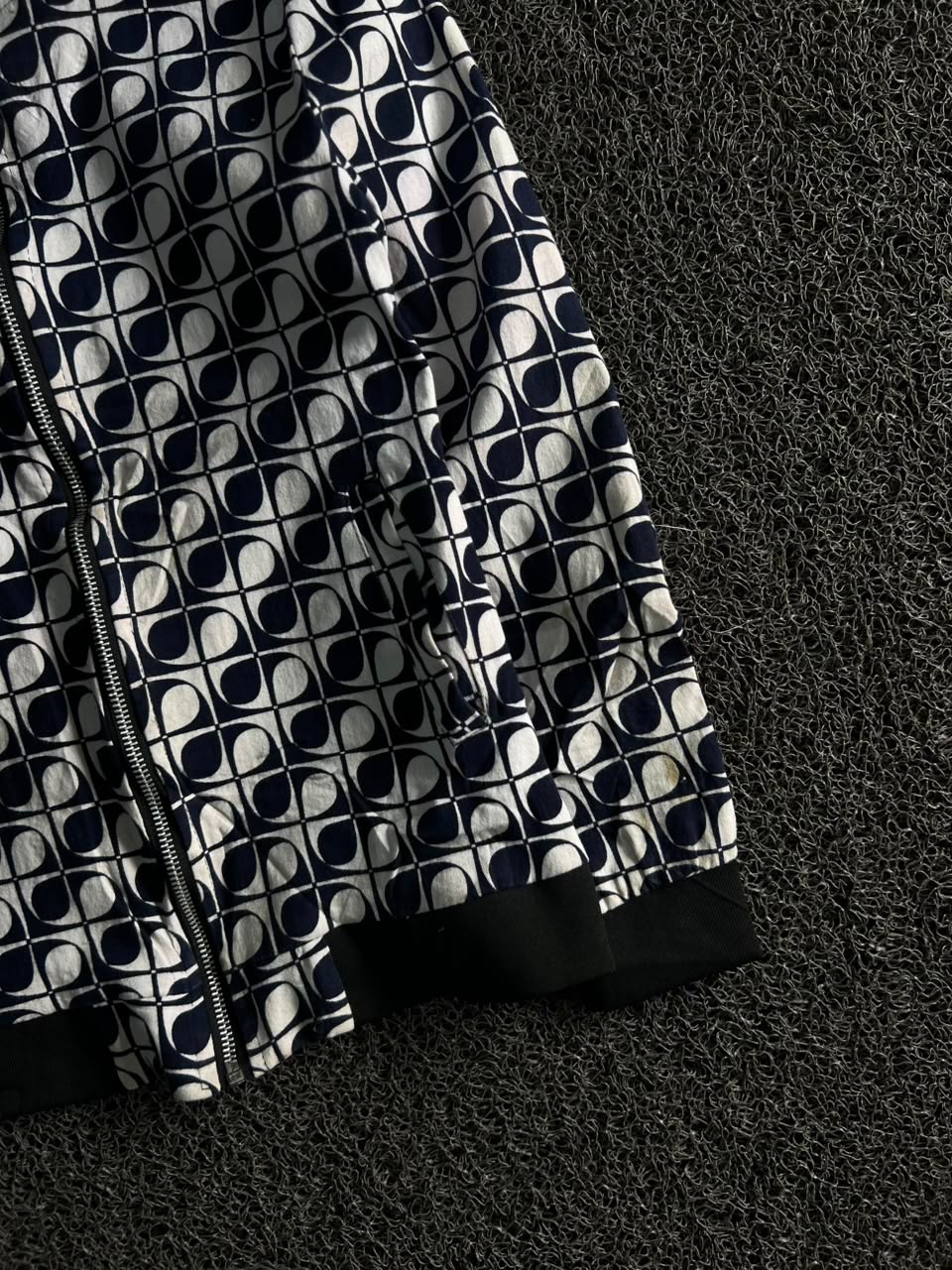 Geometric Print Bomber Jacket – Full Zip Casual Lightweight Jacket