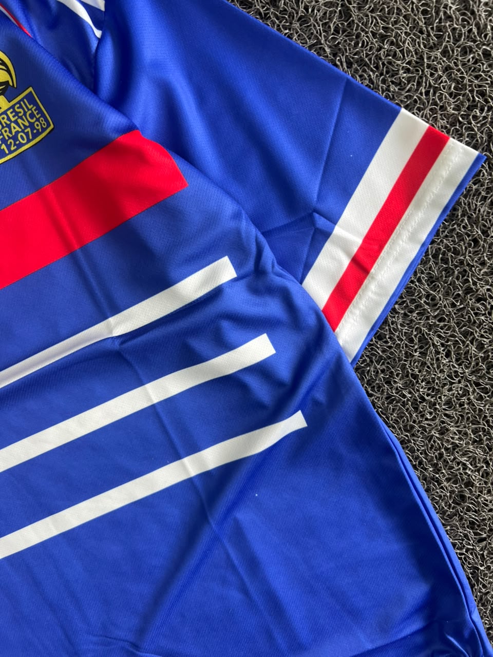 France 1998 World Cup Zidane #10 Adidas Football Five Sleeve Jersey