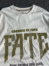 Crossed By Fate Graphic Oversized T-Shirt – White Streetwear Double-Sided Print Tee