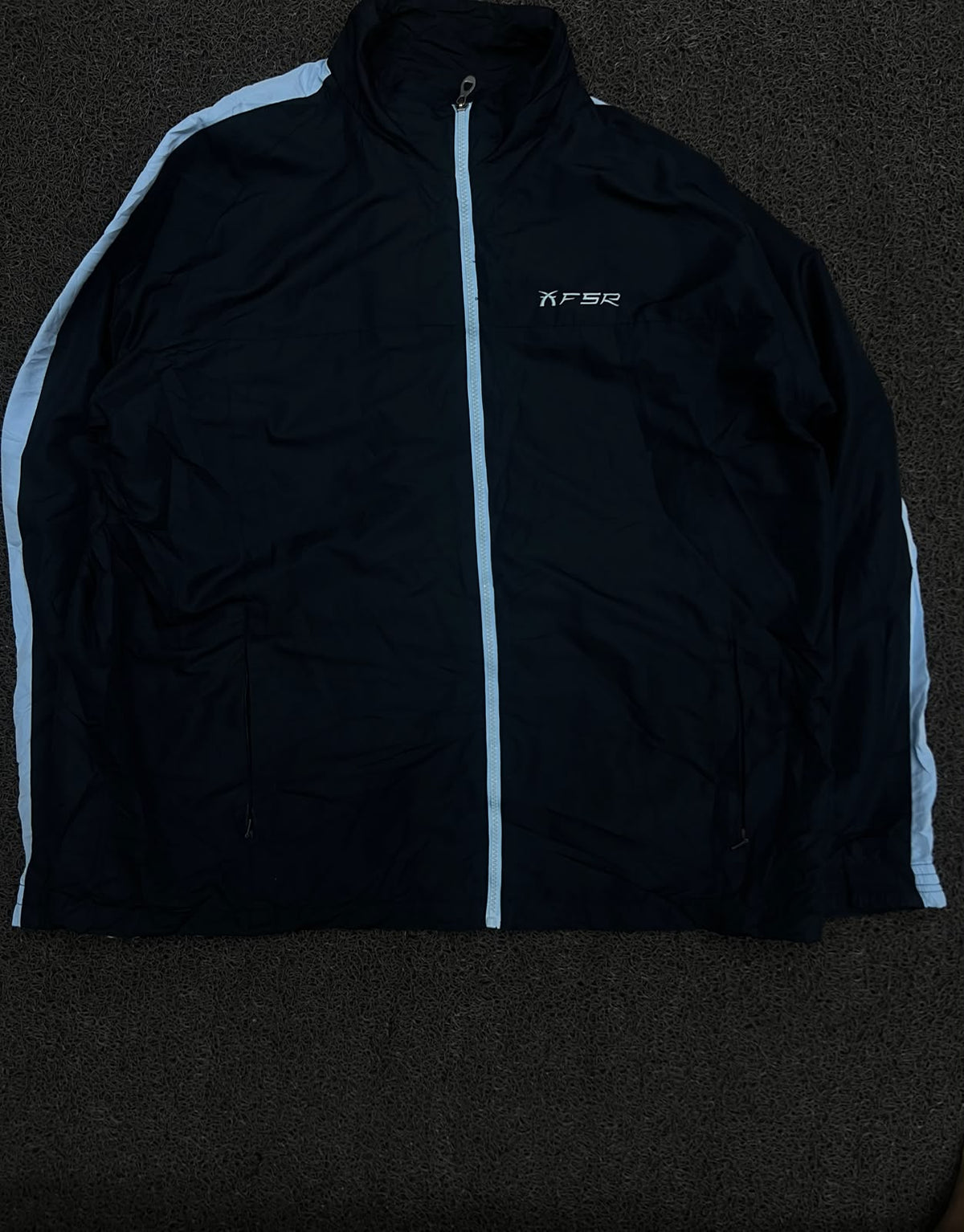 FSR Lightweight Track Jacket with White Side Stripes & Zip Pockets