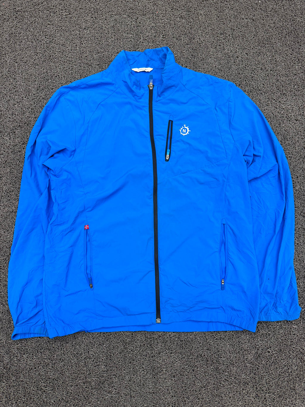 Blue Performance Lightweight Full-Zip Windbreaker Jacket