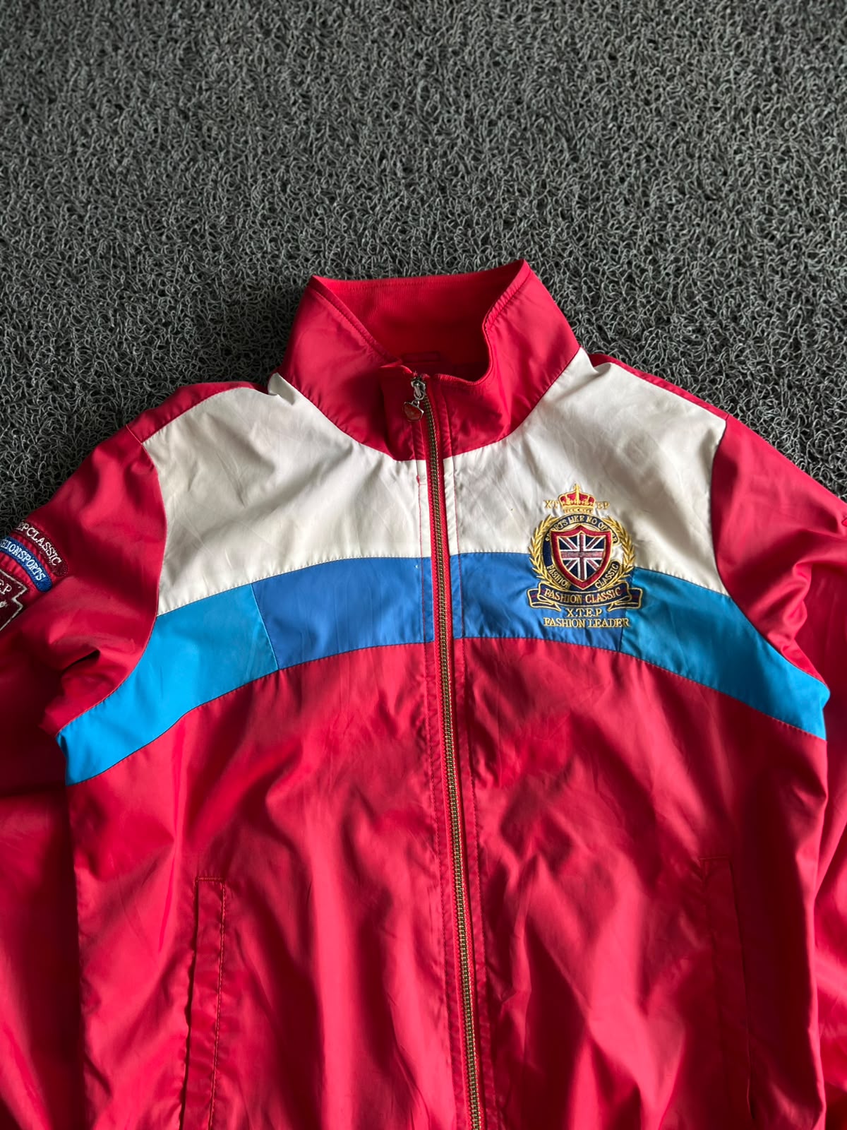 Vintage Racing Style Track Jacket – Embroidered Full Zip Jacket