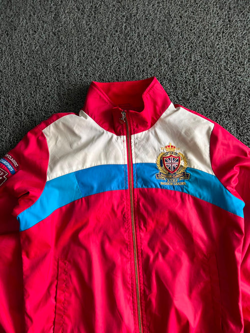 Vintage Racing Style Track Jacket – Embroidered Full Zip Jacket
