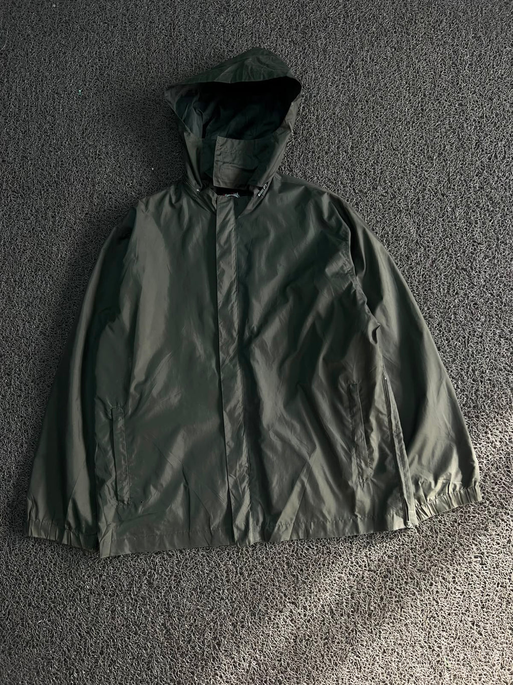 Hooded Windbreaker Jacket – ⚠️ Small Damage | Lightweight Full-Zip Rain Jacket