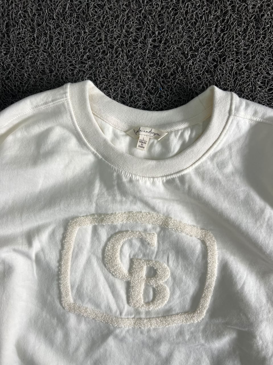 Unisex White Fleece Crewneck Sweatshirt
