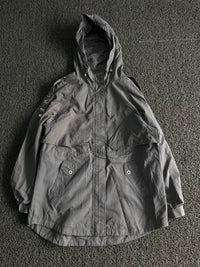 Men’s Charcoal Grey Hooded Utility Jacket
