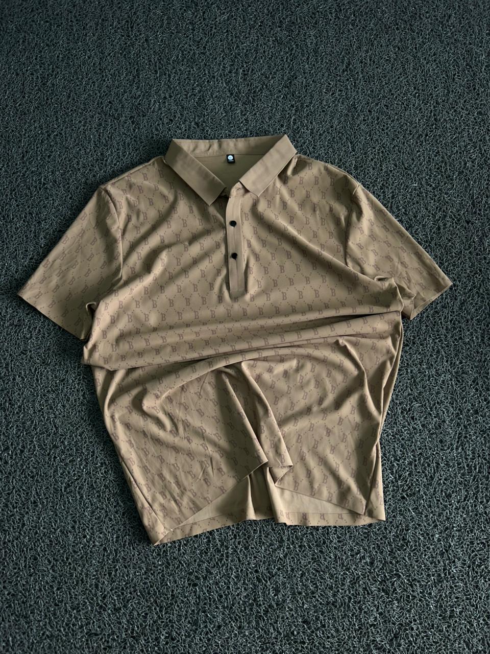 Vintage Monogram Polo T-Shirt | Classic Retro Collared Tee