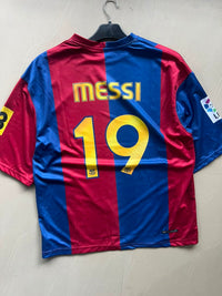 Lionel Messi #19 Retro FC Barcelona Home Football Jersey