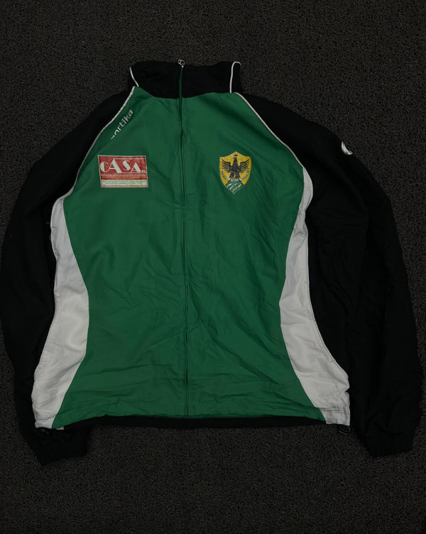 Vintage Colorblock Sports Track Jacket with Crest – Thriftwear