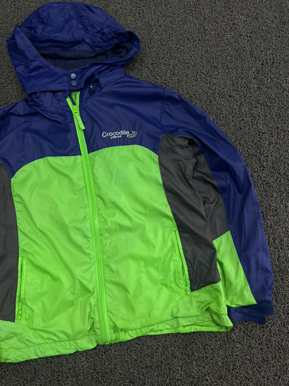 Crocodile Junior Colorblock Hooded Windbreaker Jacket – Lightweight Zip-Up