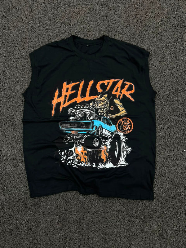 Hellstar Monster Muscle Car Graphic Sleeveless T-Shirt