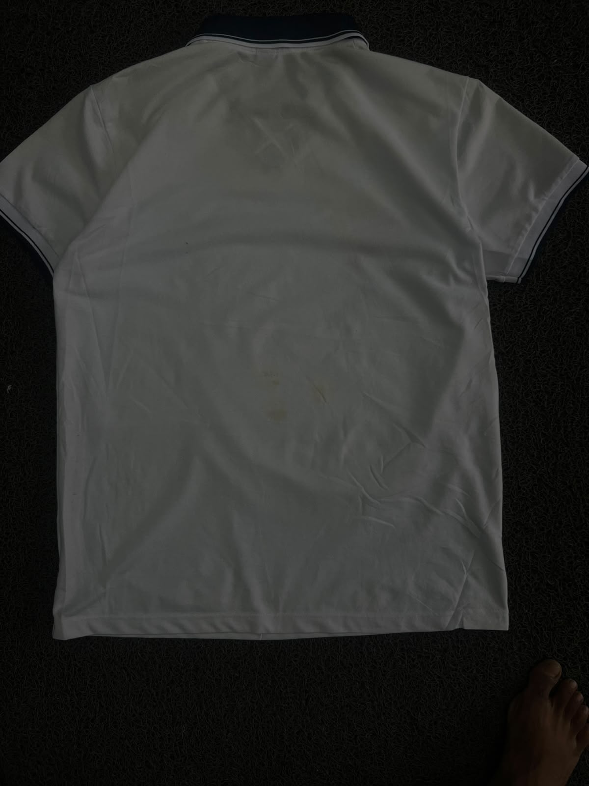 Sports Graphic Print Polo T-Shirt with Navy Collar