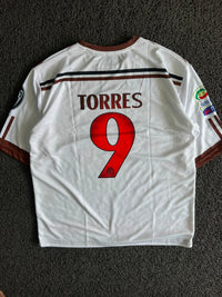 AC Milan Torres #9 White Away Football Five Sleeve Jersey – Adidas | Emirates Fly Bett