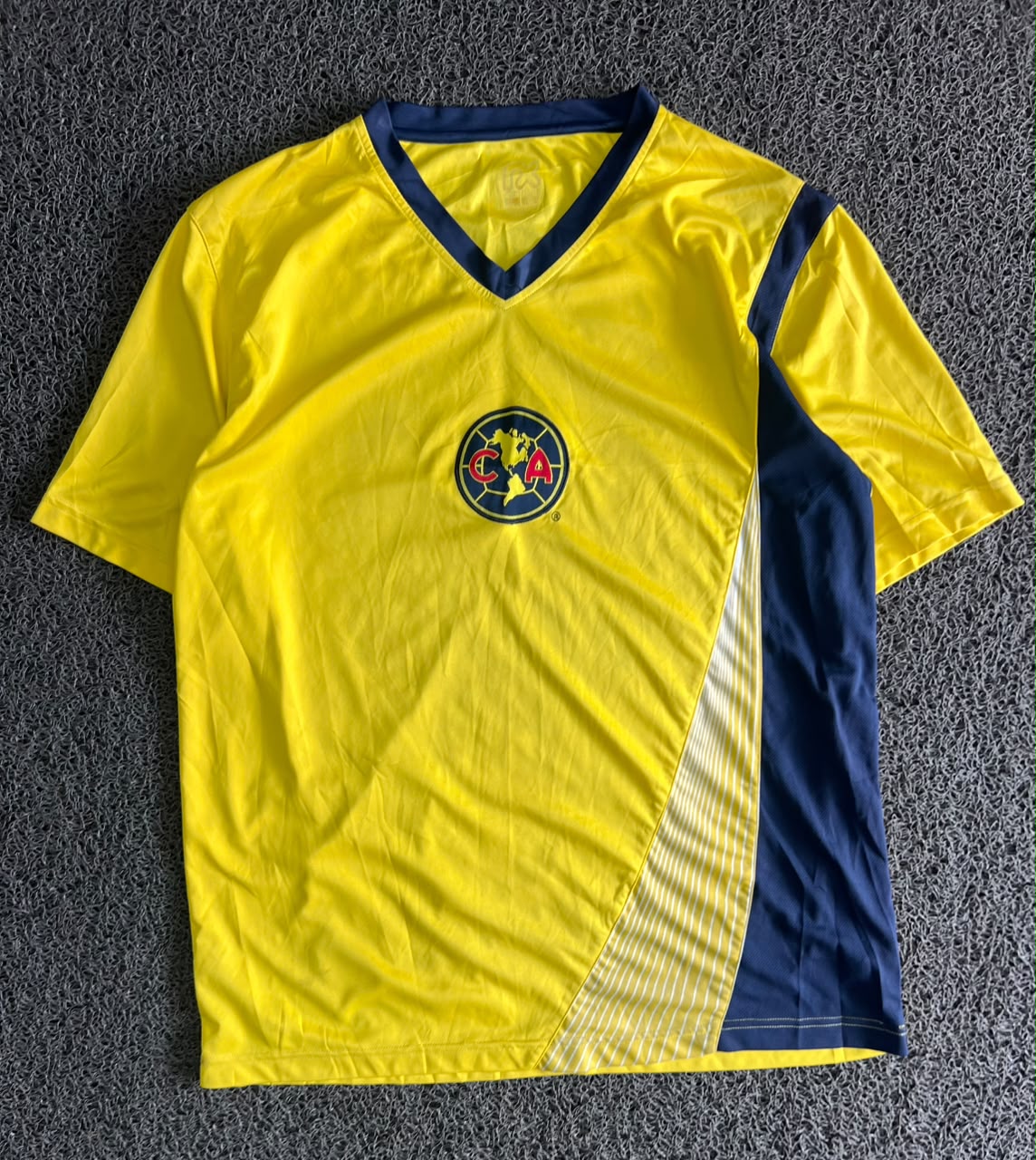 Yellow & Navy Blue Graphic Sports T-Shirt