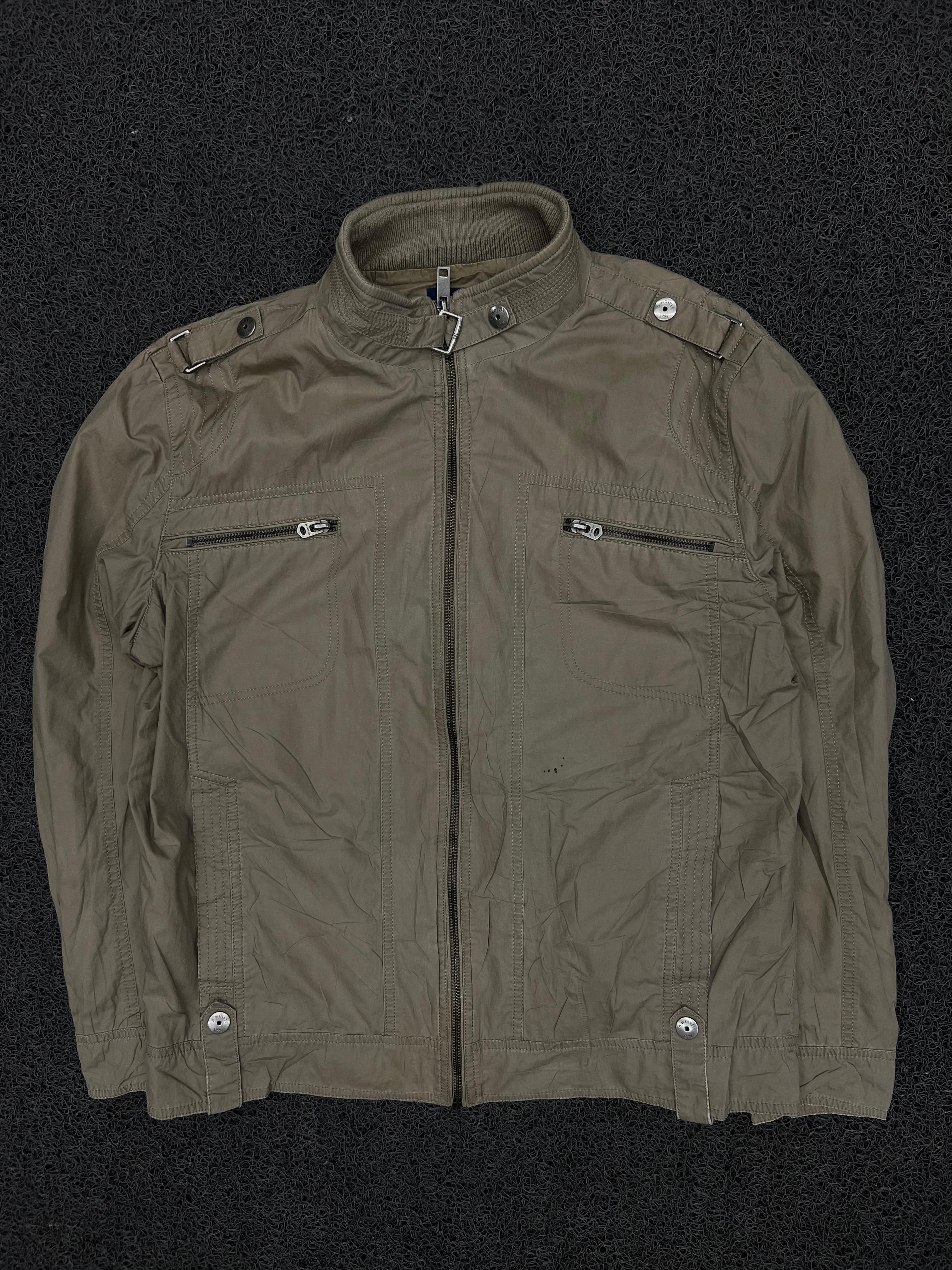 Vintage Utility Zip Jacket – Lightweight Military Style Casual Outerwear