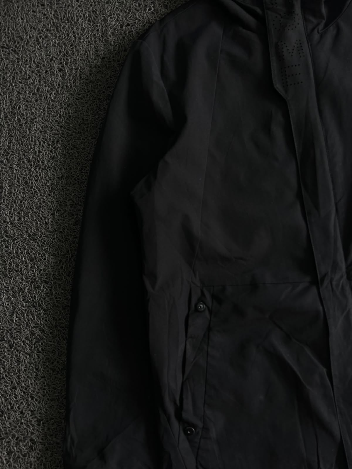 Vintage Black Hooded Utility Jacket ⚠️ Small Damage