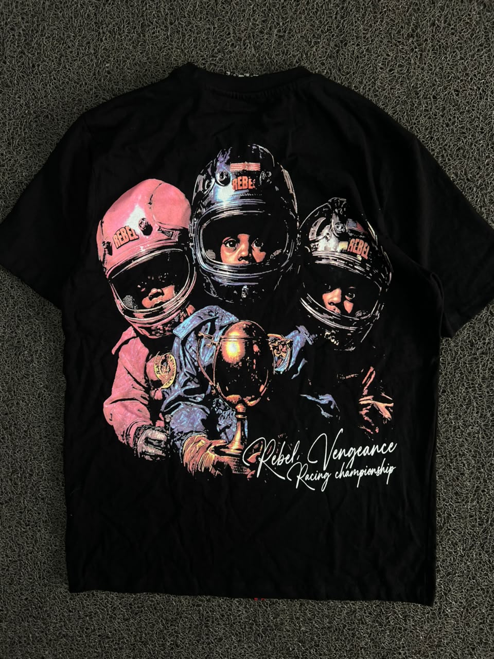 Rebel Vengeance Racing Championship Double-Sided Graphic T-Shirt –Streetwear Tee