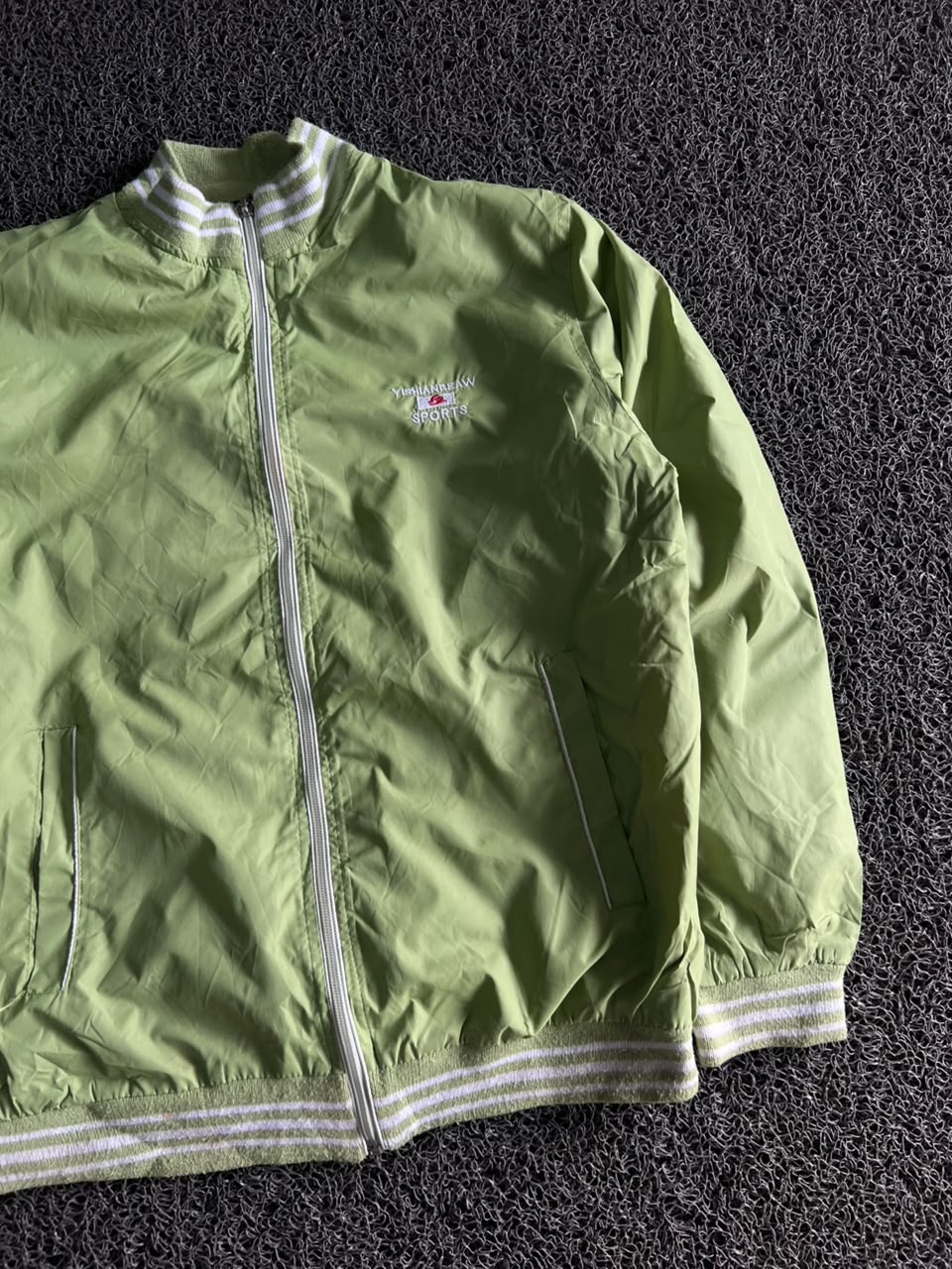 Lightweight Green Casual Bomber Jacket
