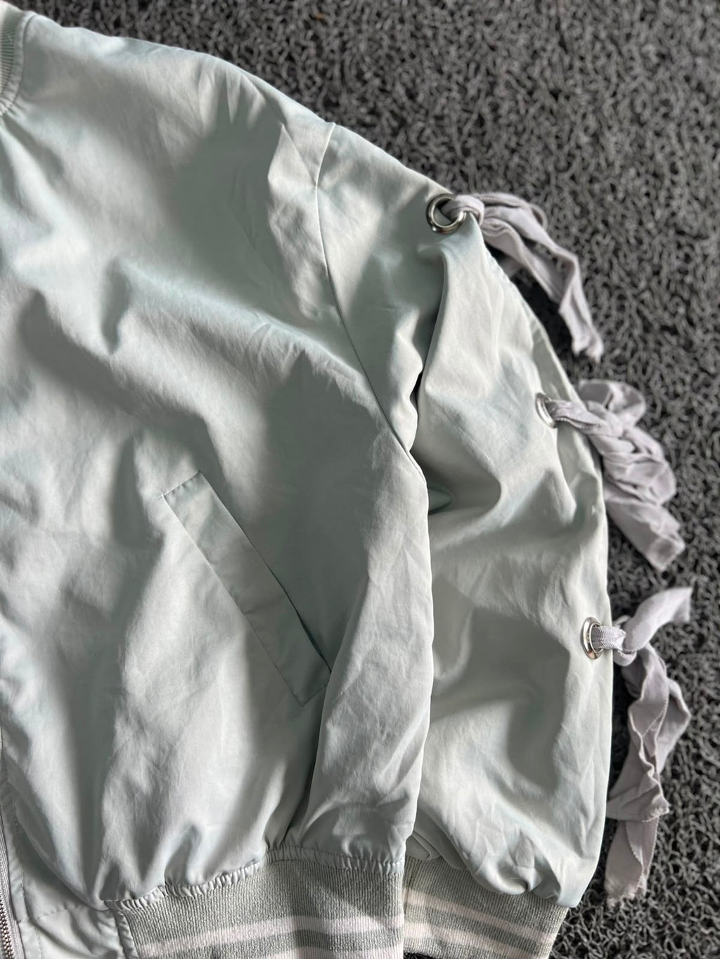 Premium Ribbon Sleeve Casual Jacket