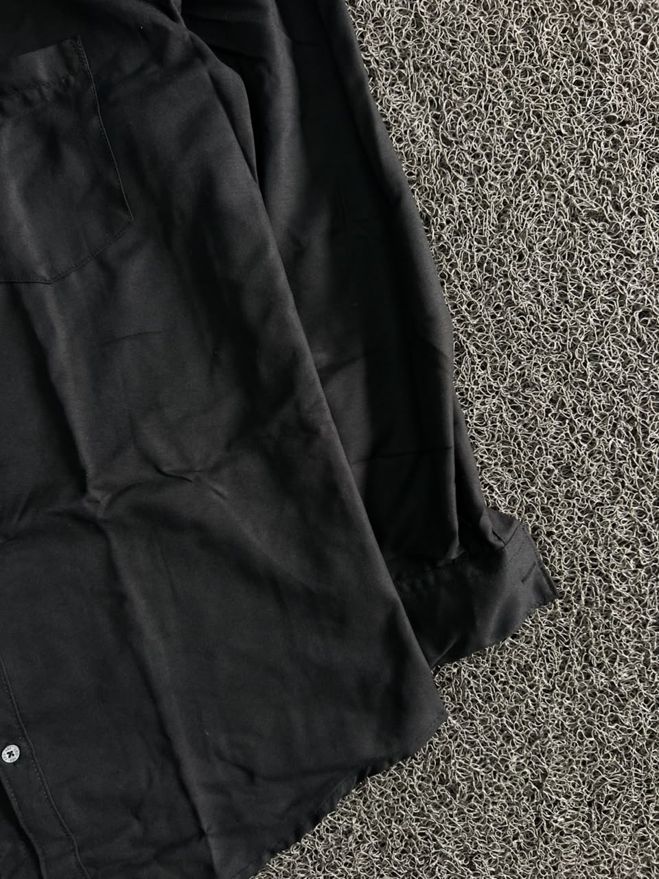 Classic Black Long Sleeve Button-Up Shirt