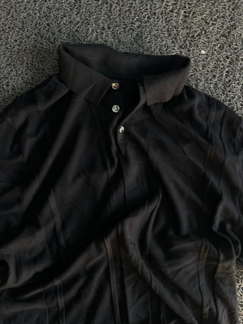 Classic Black Short Sleeve Polo T-Shirt