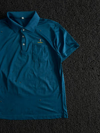 Printed Polo T-Shirt with Front Pocket & Logo