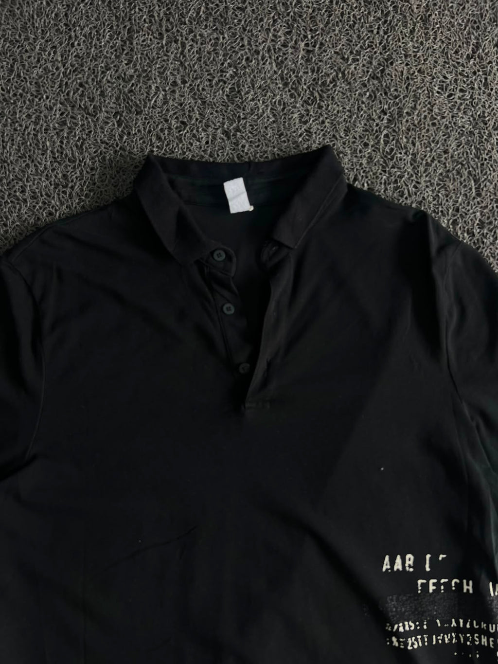Vintage Graphic Print Polo Shirt – Minimal Streetwear Short Sleeve Tee