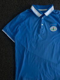 Vintage Blue Contrast Collar Polo T-Shirt