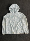 White Lightweight Hooded Windbreaker Jacket