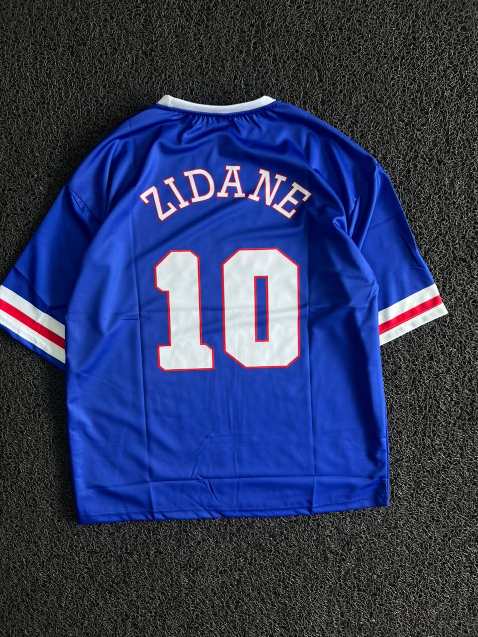 France 1998 World Cup Zidane #10 Adidas Football Five Sleeve Jersey